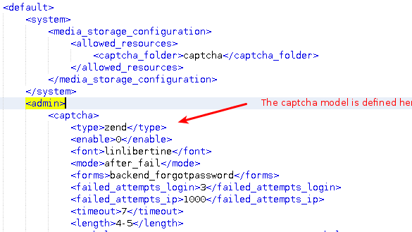 core captcha config.xml